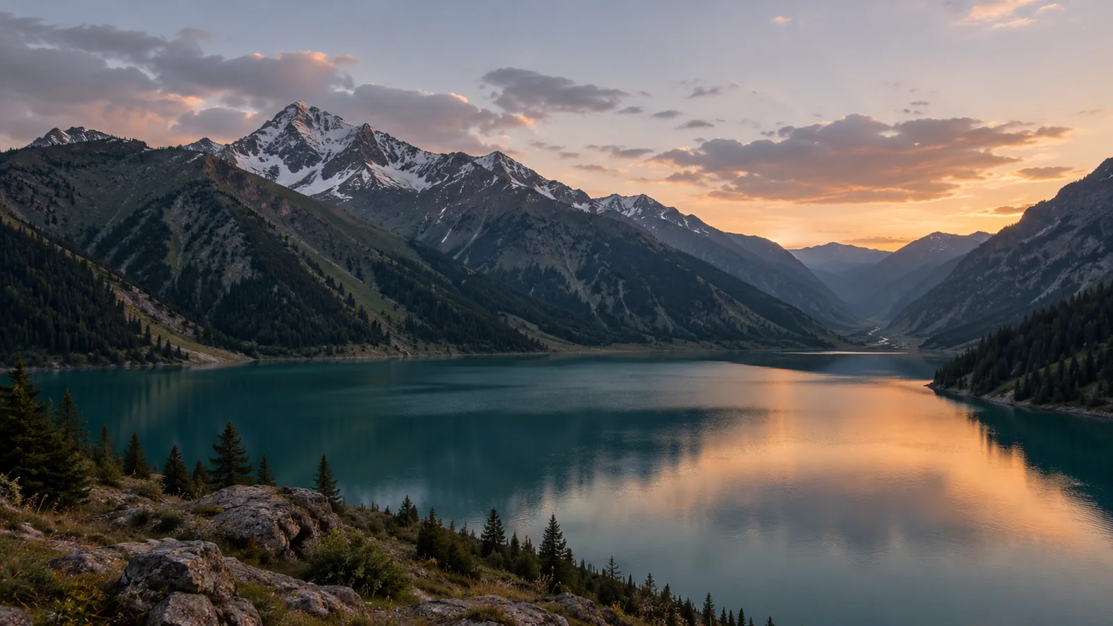 Grote Almaty-meer en Alma-Arasan-kloof
